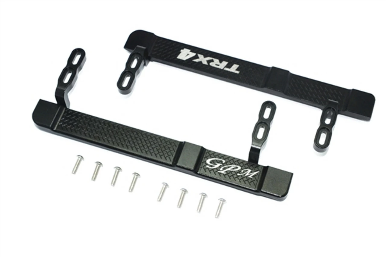 GPM Racing Black Aluminum Side Step Rock Sliders For TRX-4 3 GPM Racing Black Aluminum Side Step Rock Sliders For TRX-4