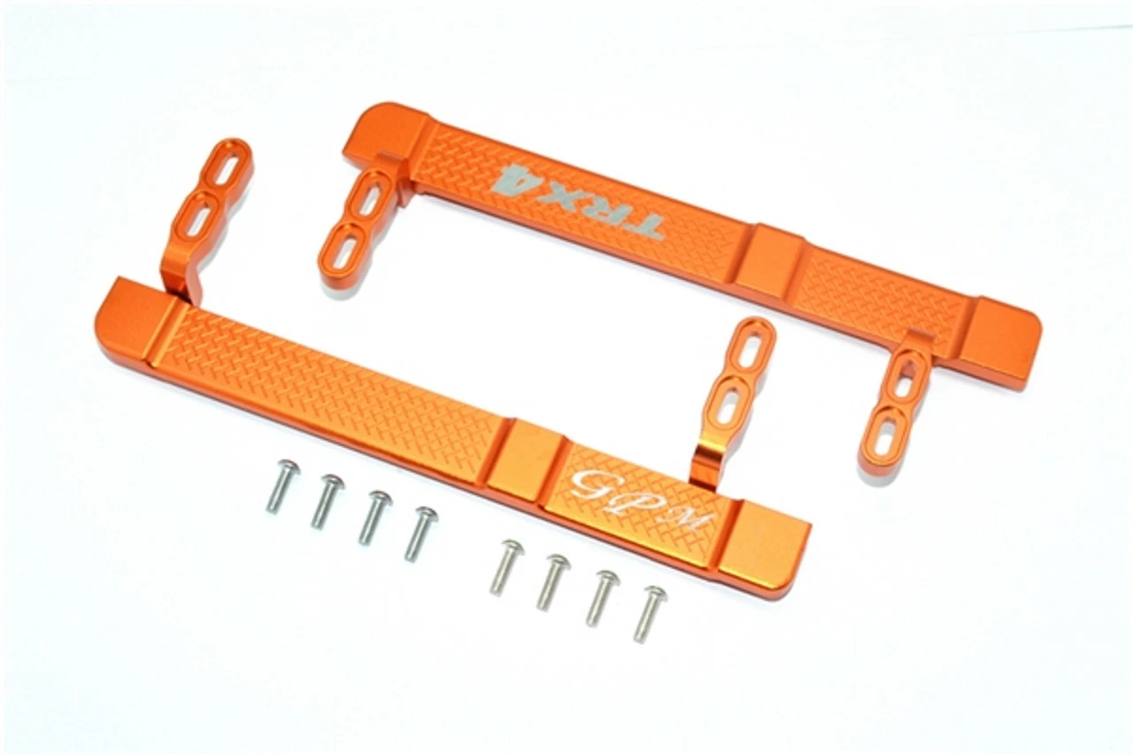 GPM Racing Orange Aluminum Side Step Rock Sliders For TRX-4 3 GPM Racing Orange Aluminum Side Step Rock Sliders For TRX-4