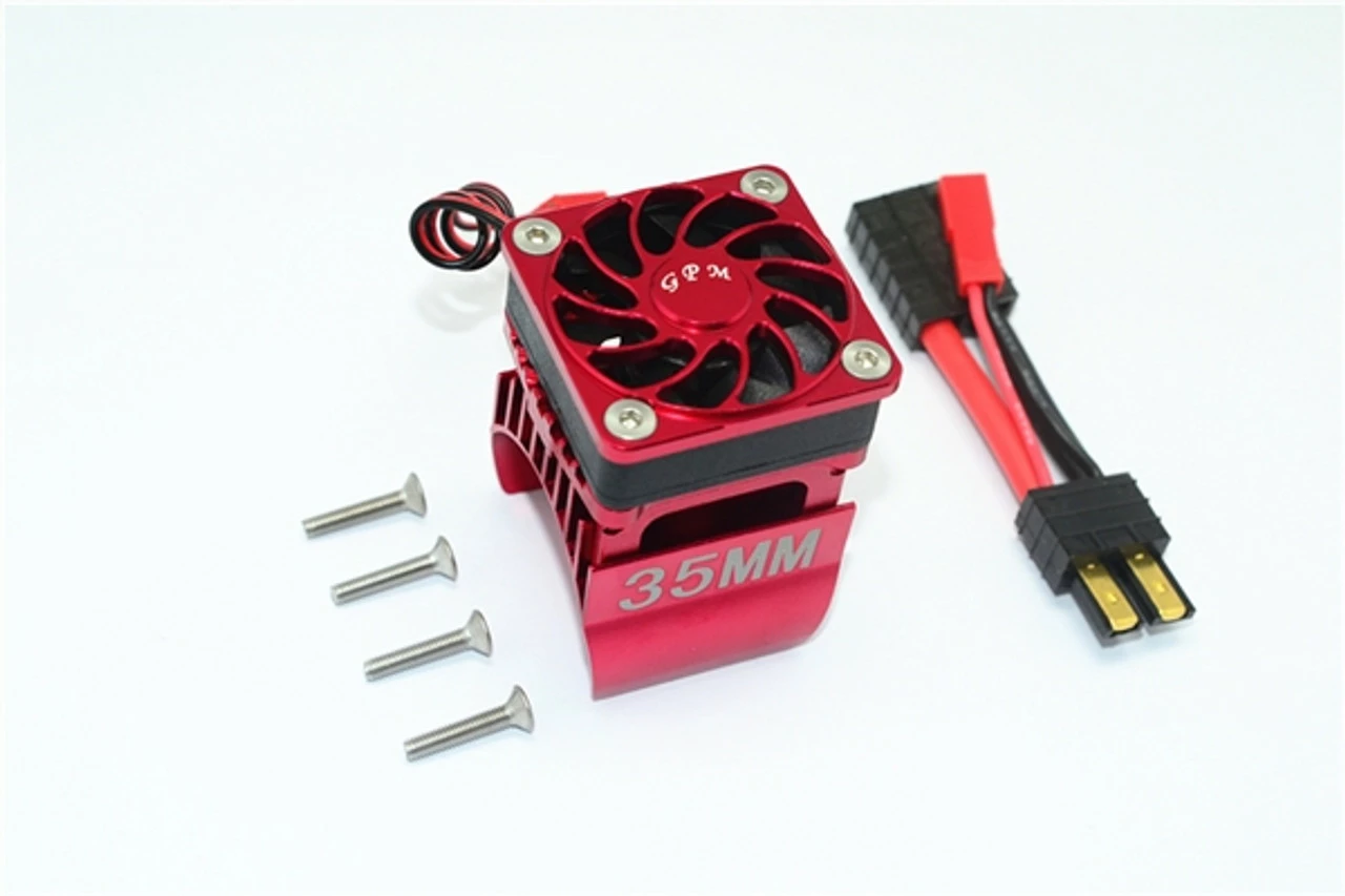 GPM Racing Ed Aluminum 35mm Motor Heatsink & Fan For TRX-4 3 GPM Racing Ed Aluminum 35mm Motor Heatsink & Fan For TRX-4