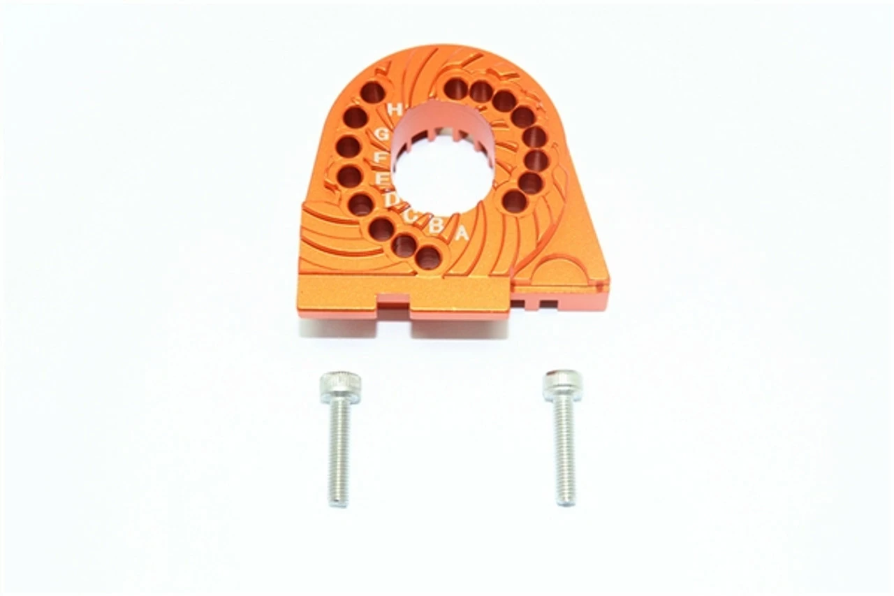 GPM Racing Orange Aluminum Double-Sided Heatsink Motor Mount For TRX-4 3 GPM Racing Orange Aluminum Double-Sided Heatsink Motor Mount For TRX-4