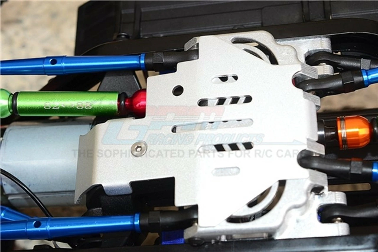 GPM Racing Silver Aluminum Center Gearbox Skid Plate For TRX-4 4 GPM Racing Silver Aluminum Center Gearbox Skid Plate For TRX-4 - Image 2