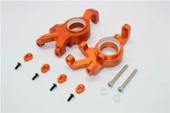 GPM Racing Orange Aluminum Front Steering Blocks & Pin Retainers For X-Maxx