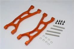 GPM Racing Orange Aluminum Upper Suspension Arms (Fr/R) For X-Maxx