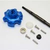 GPM Racing Blue Aluminum Transmission Cush Drive Eliminator & Input Shaft For X-Maxx 6S & 8S