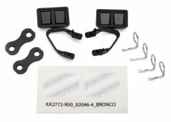 Traxxas TRX-4 Ford Bronco Side Mirrors, Retainers, & Body Clips (4)