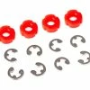 Traxxas GTS Shock Damper Red Pistons & E-Clips For TRX-4 TRX-6