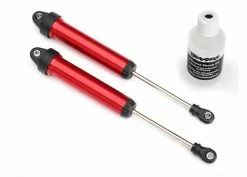 Traxxas UDR Red Aluminum GTR 160mm Assembled Rear Shocks (no Threads)