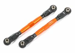 Traxxas Maxx Front TUBES Orange 7075-T6 Aluminum Toe Links (88mm) W/Rod Ends & Wrench