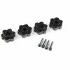 Traxxas Maxx Black Aluminum Hex Wheel Hubs (4) & 4x13mm Screw Pins (4)