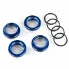 Traxxas GT-Maxx Shocks Blue Aluminum Spring Retainer Adjusters (4) Assembled With O-Rings -Outlet Traxxas Store TRA8968X 51246.1571534371