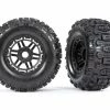 Traxxas Maxx 4S Sledgehammer Tires On Black Wheels 17mm Splined Hex (2)