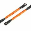 Traxxas Maxx TUBES Orange 6061-T6 Aluminum Toe Links For Use With #8995 WideMaxx Suspension Kit