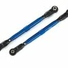 Traxxas Maxx TUBES Blue 6061-T6 Aluminum Toe Links For Use With #8995 WideMaxx Suspension Kit